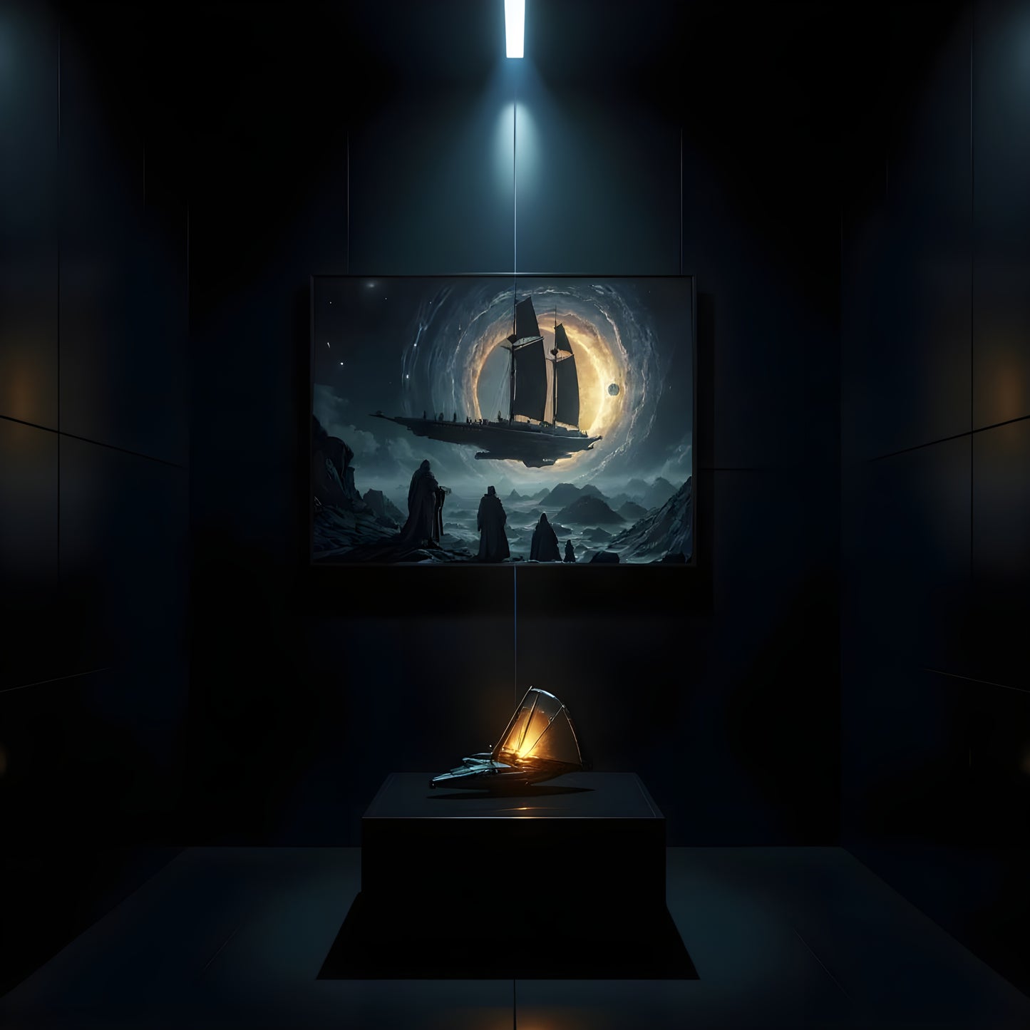 OBSIDIAN STARSHIP AT THE EVENT HORIZON