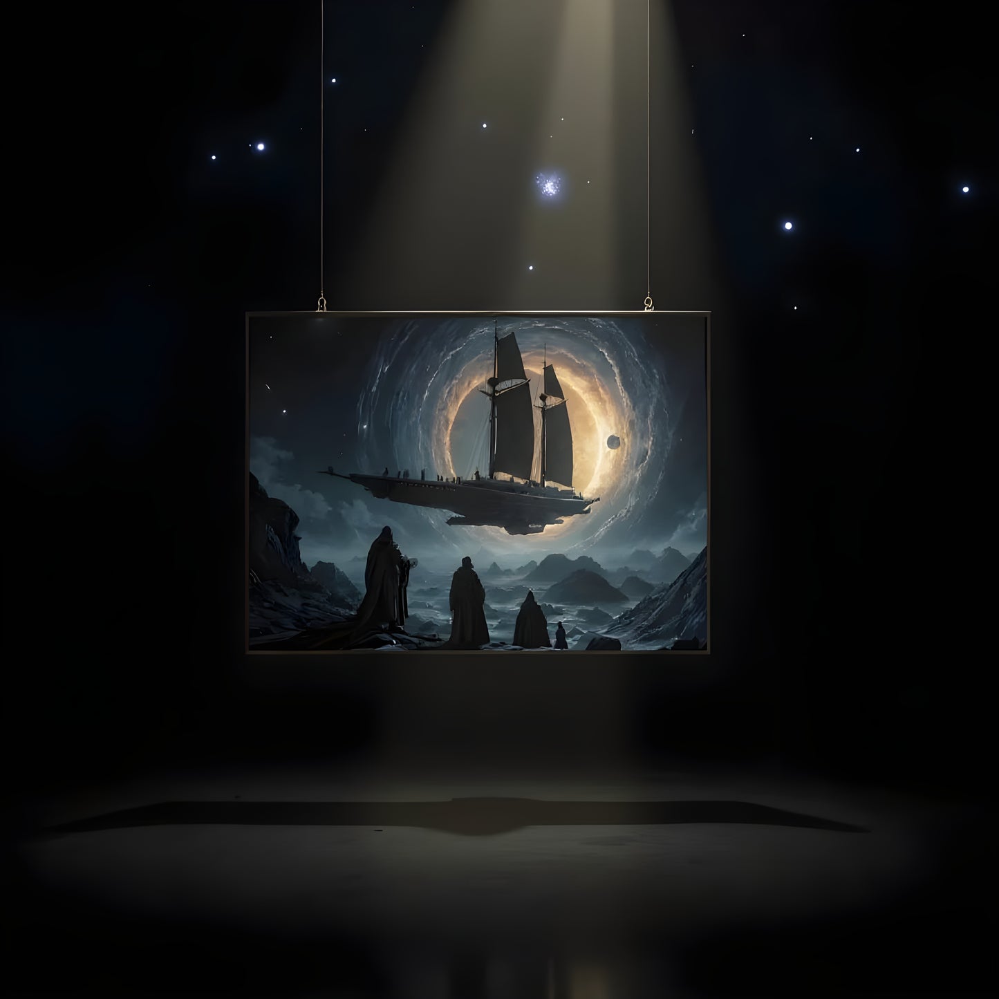 OBSIDIAN STARSHIP AT THE EVENT HORIZON